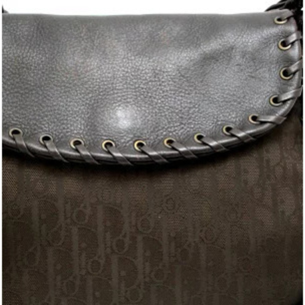 Christian Dior Trotter Ethnic Shoulder Bag Leather Brown - Picture 5 of 6